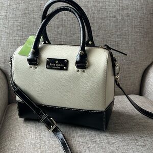 Kate Spade Two-Tone Black and Cream Satchel